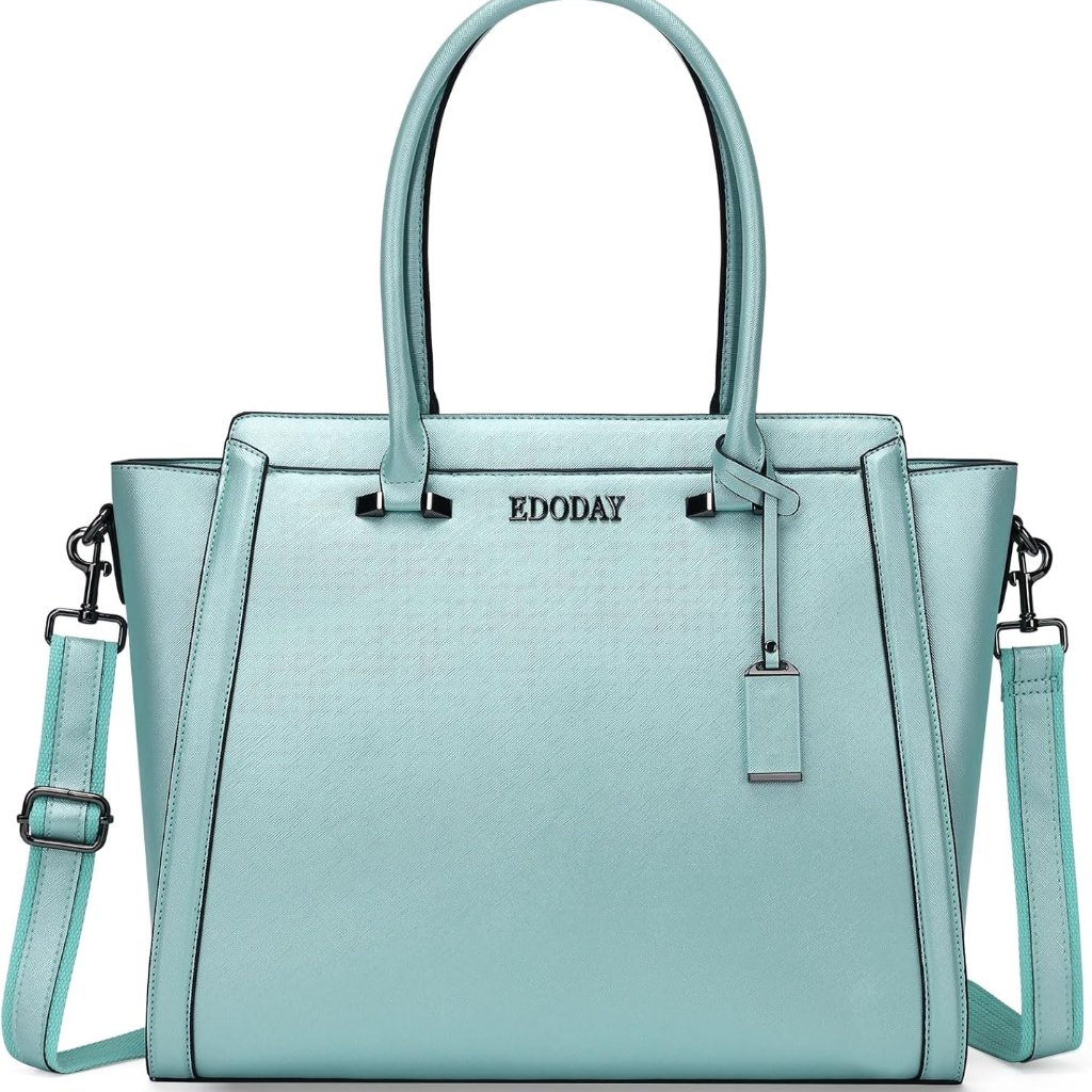 Stylish 15.6 Inch Laptop Tote Bag For Women - Travel Computer Handbag With Long